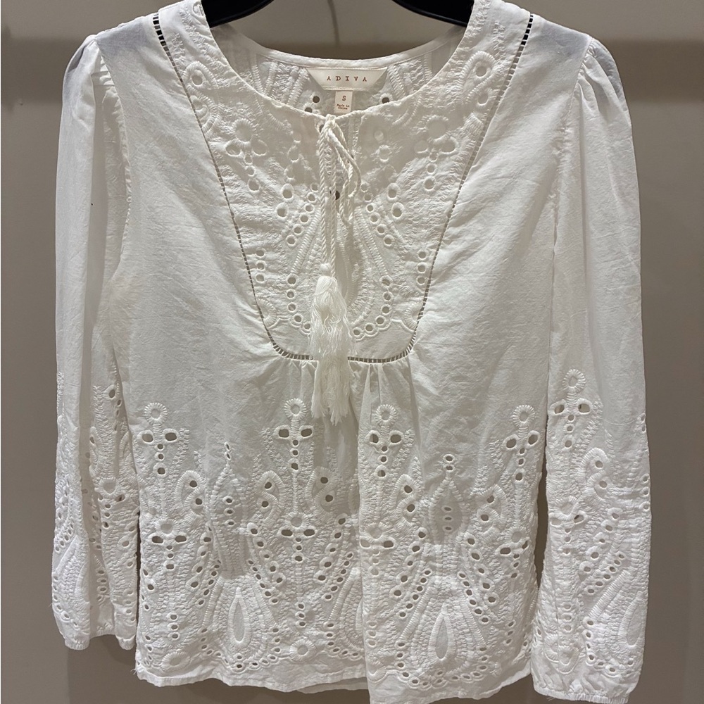 White Boho blouse